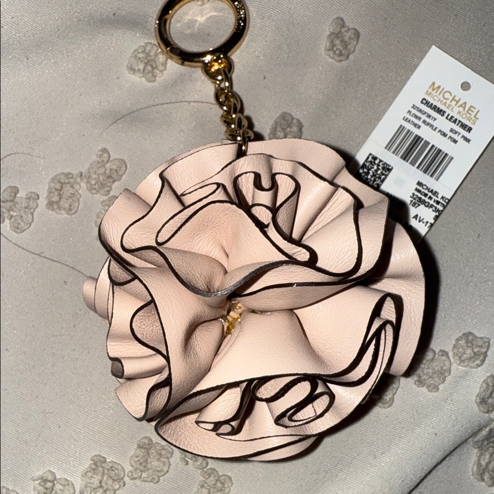 Michael Kors Tan Floral Keychain - Picture 3 of 3